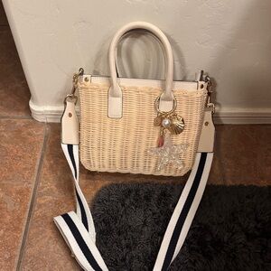 Aldo Cream Woven Handbag with Strap